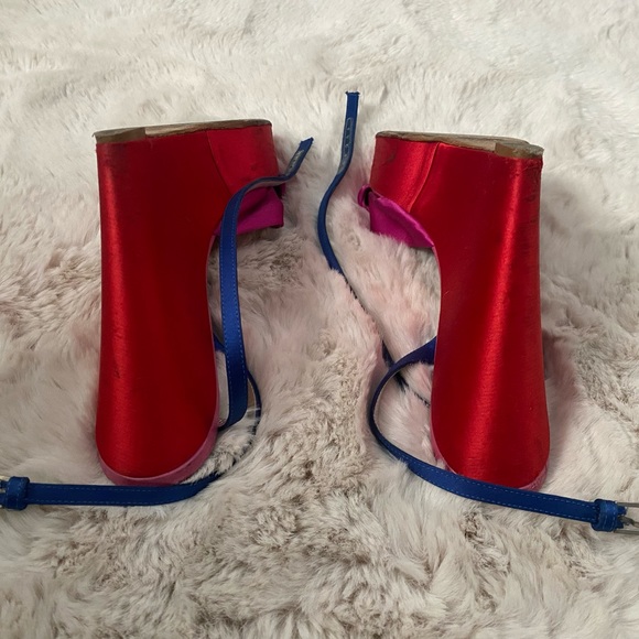 Giuseppe Zanotti Design Satin Multi color Wedges - Picture 4 of 12